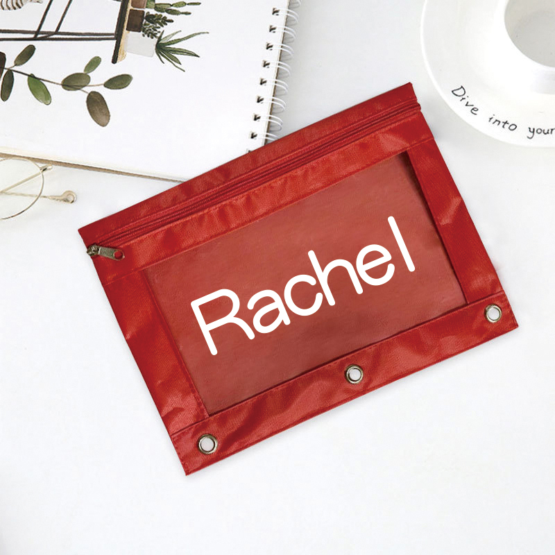 Personalized Canvas Zipper Kid Pencil Case