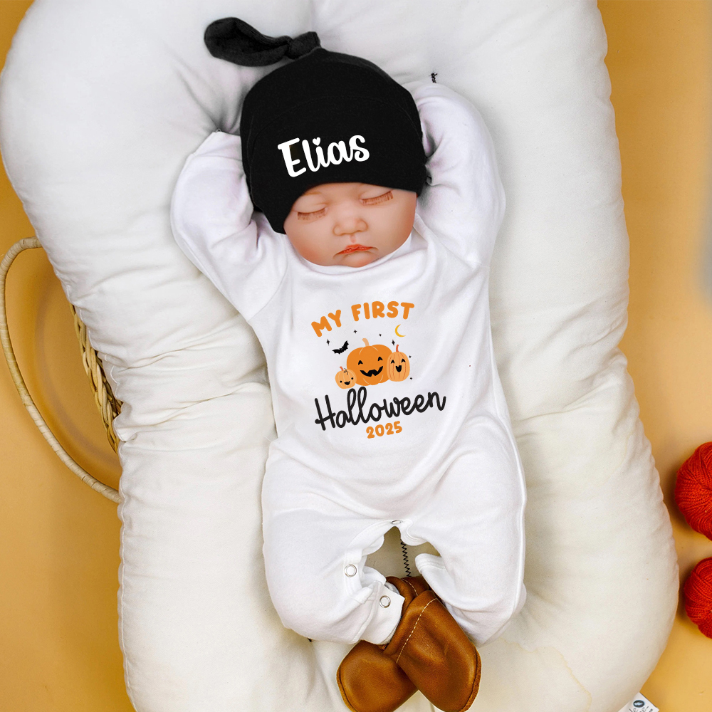 Personalized Baby My 1st Halloween Outfit with Hat | CWHalloween61