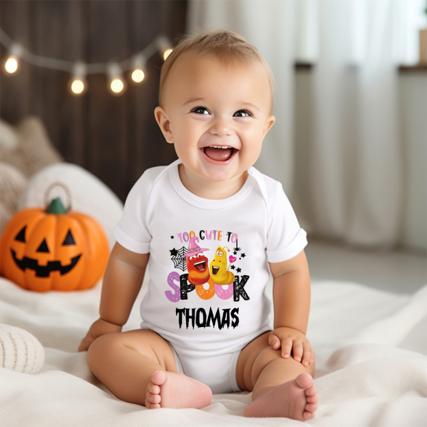 Personalized Larva's Halloween Funny Baby Romper | Larva04