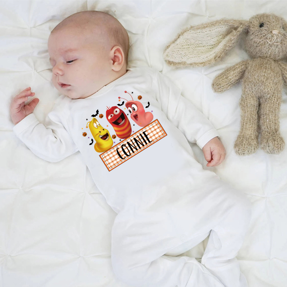 Personalized Larva's Halloween Funny Baby Romper | Larva11