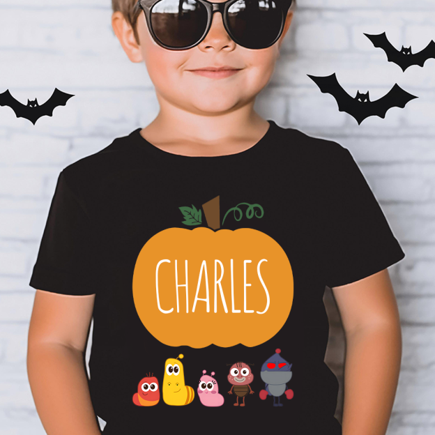 Personalized Larva's Halloween Funny Kid Shirt | Larva19