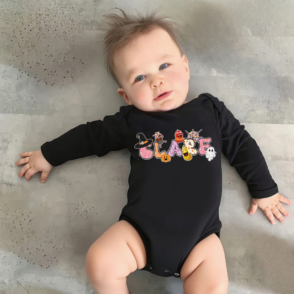 Personalized Larva's Halloween Funny Baby Romper | Larva15