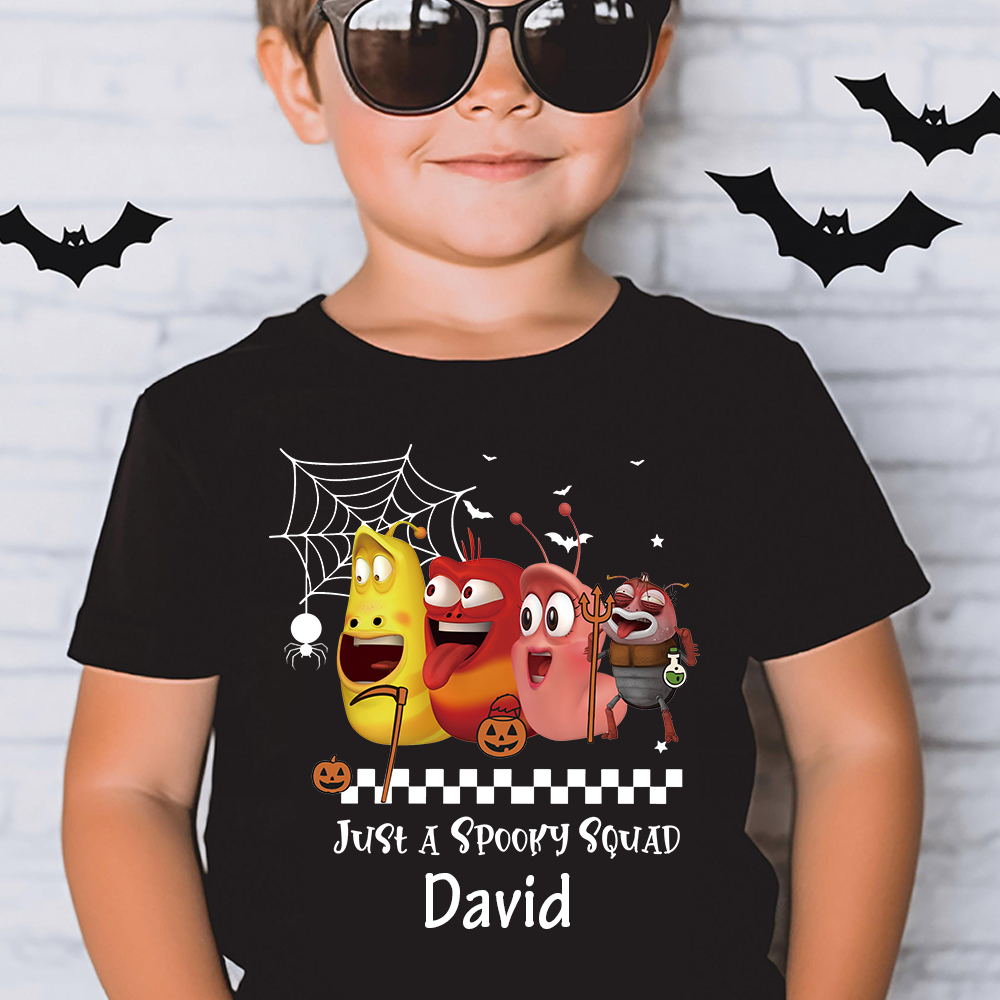 Personalized Larva's Halloween Funny Kid Shirt | Larva10