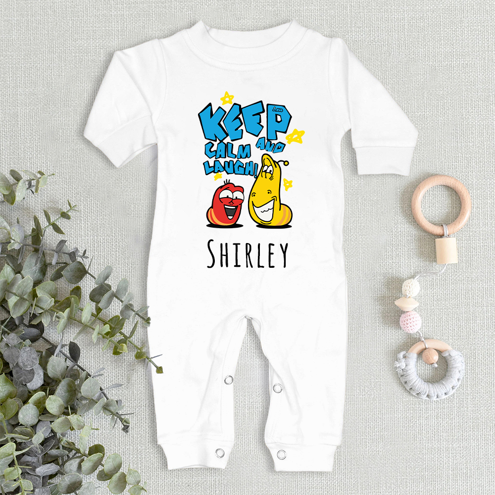 Personalized Larva's Funny Baby Romper | Larva25