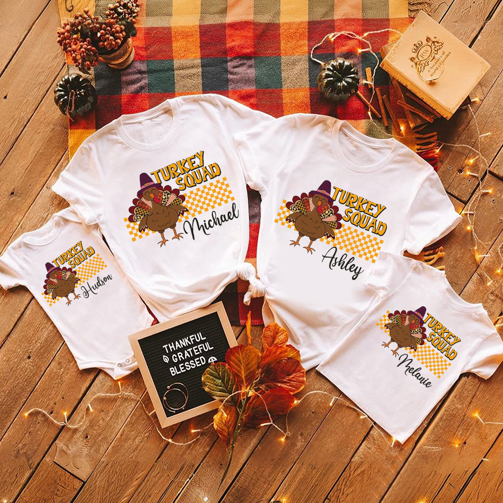 Personalized Turkey Squad Family Matching Shirt | CWThanks09