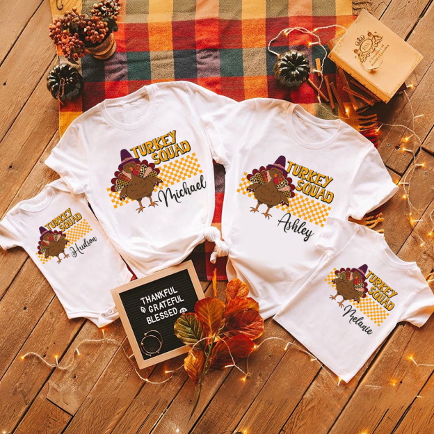 Personalized Turkey Squad Family Matching Shirt | CWThanks09