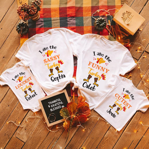 Personalized Thanksgiving Party Family Matching Shirt | CWThanks08