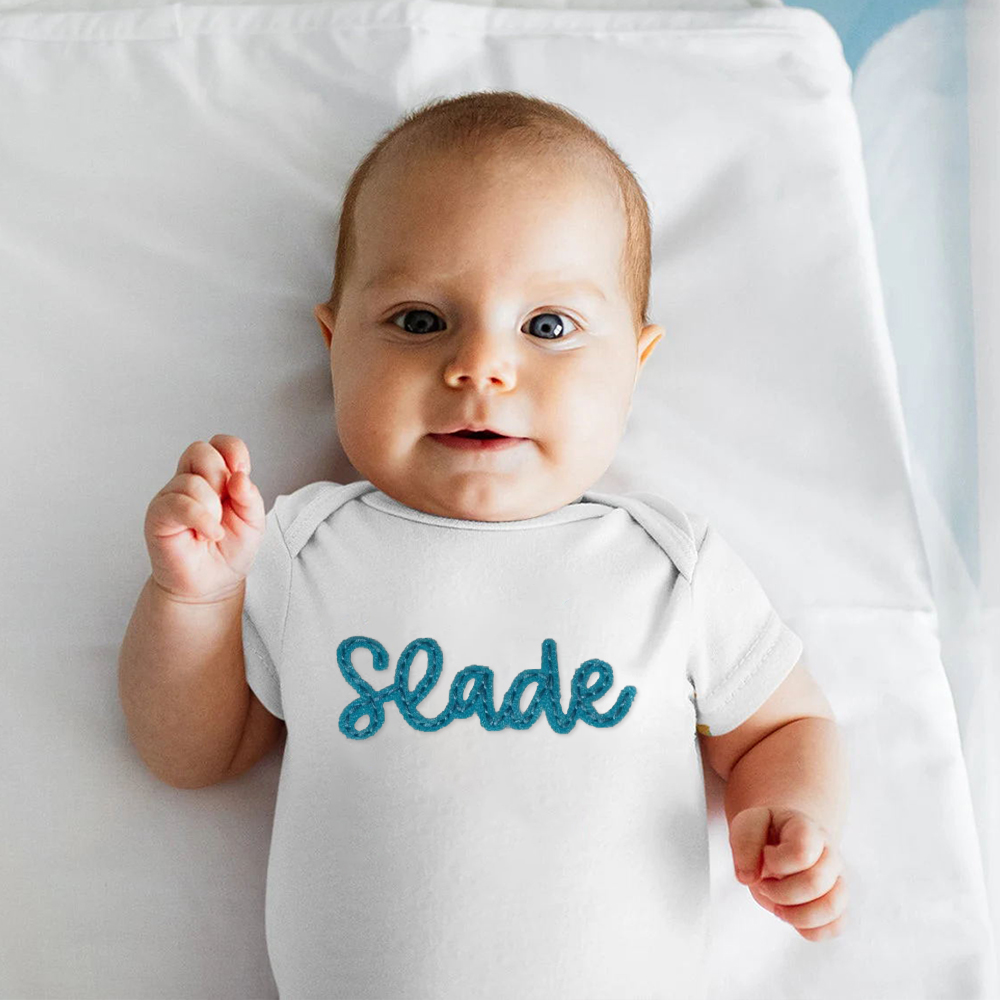 Personalized Hand-Embroidery Baby Cozy Soft Romper | inRomper27