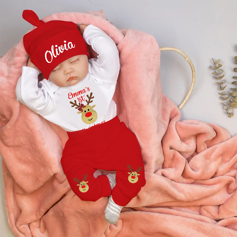 Personalized Baby 1st Christmas Outfit Set | MCGift136