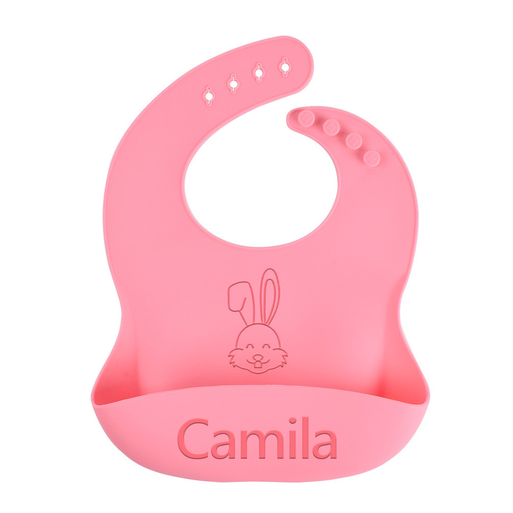 Personalized Baby Reusable Food Grade Silicone Bib | CWBaby299