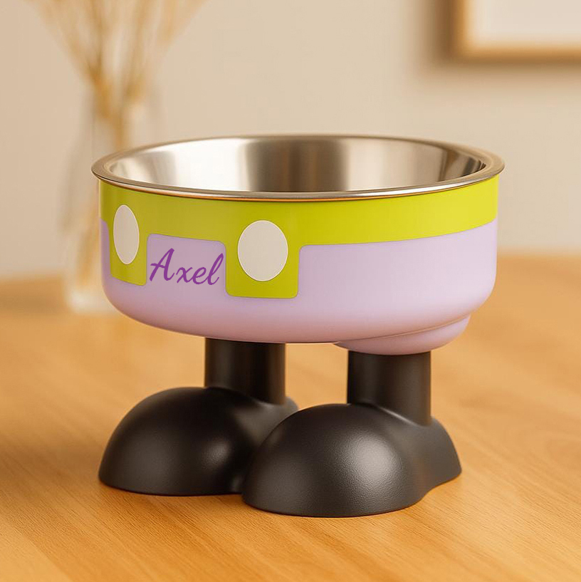 Personalized Stainless Steel Neck Protection Pet Food Bowl | BKPet220
