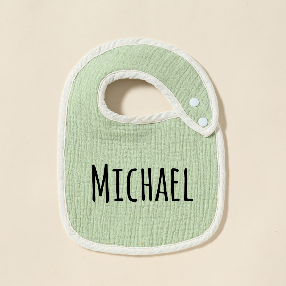 Personalized Embroidered Baby Cotton Bibs | CWBaby306