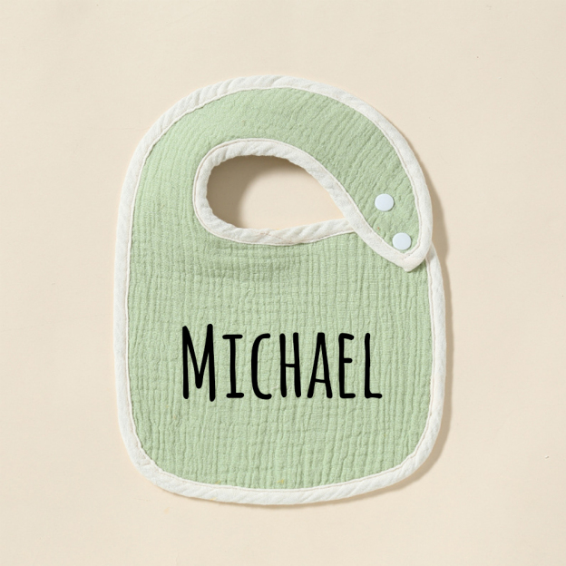 Personalized Embroidered Baby Cotton Bibs | CWBaby306
