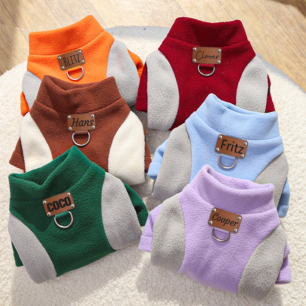 Personalized Leather Patch Pets Color Sweatshirts | BKPet225