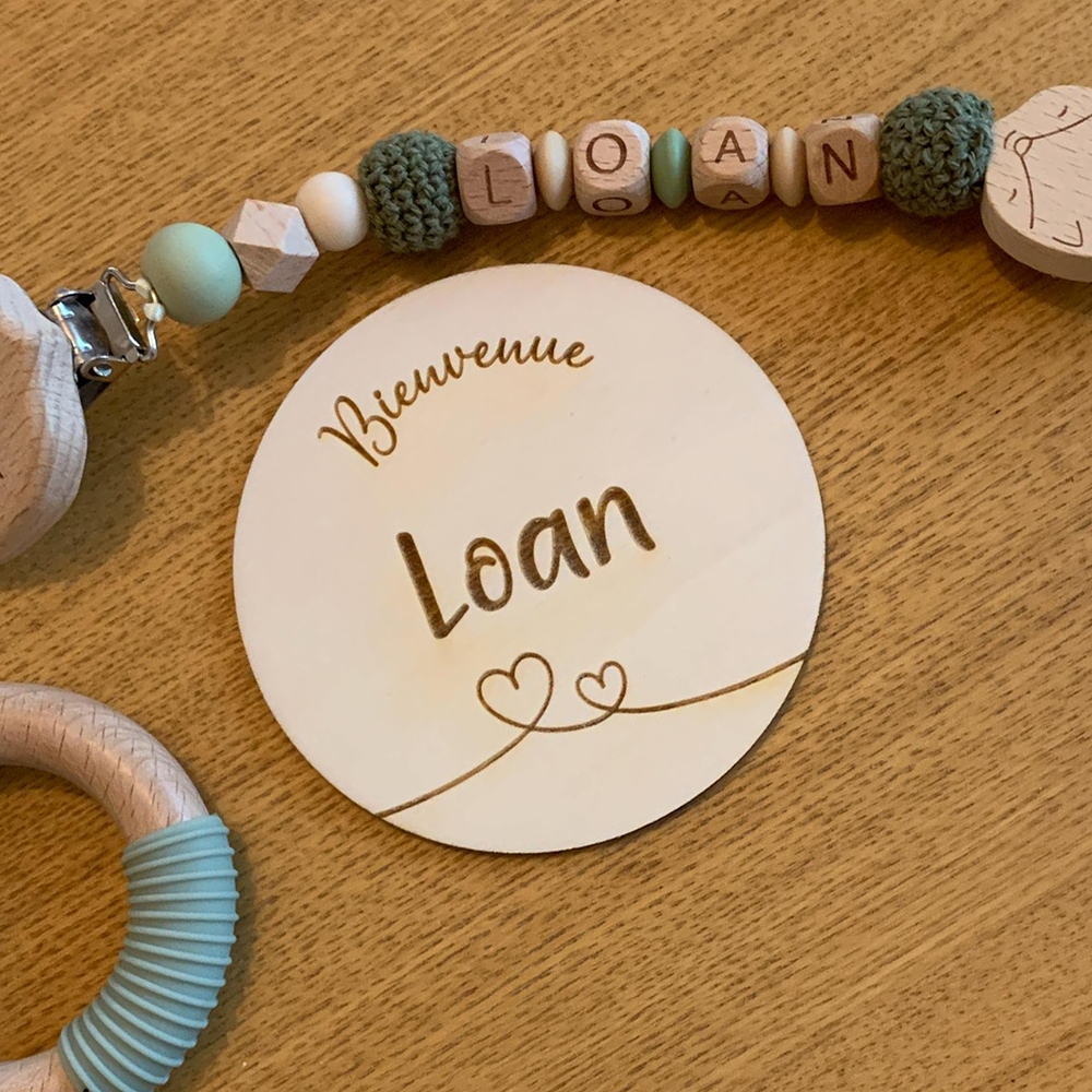 Personalized Wooden Newborn Baby Birth Souvenir | CWToy154