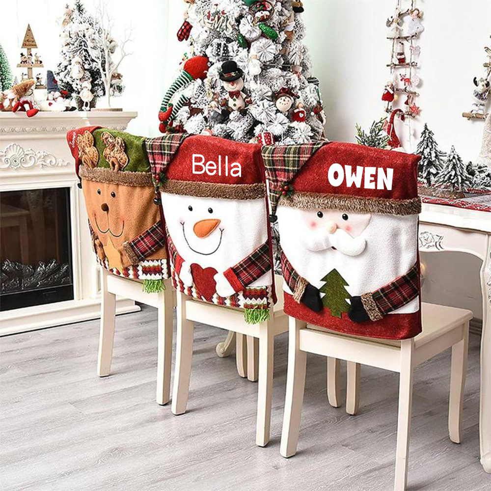 Personalized Handmade Christmas Santa Decor Chair Cover | MCGift173