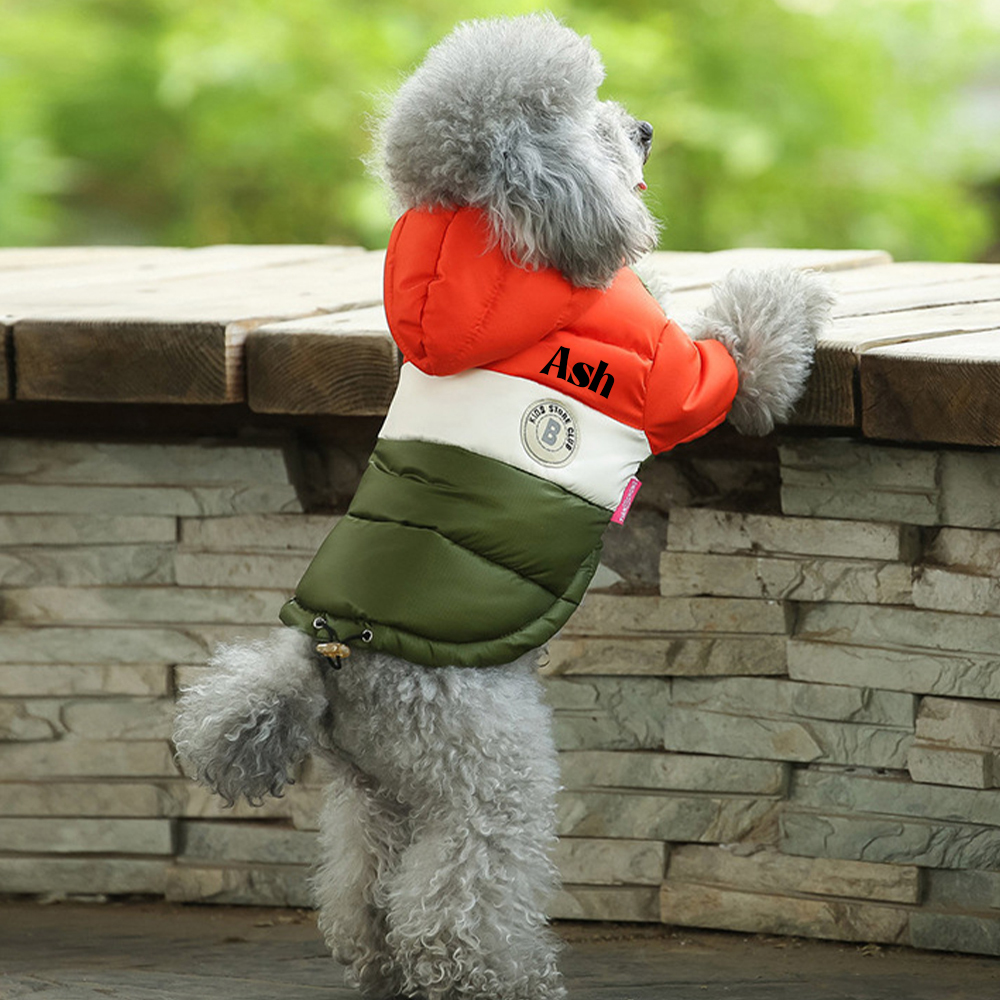 Personalized Pets Warm Lightweight Puffer Jacket | BKPet243
