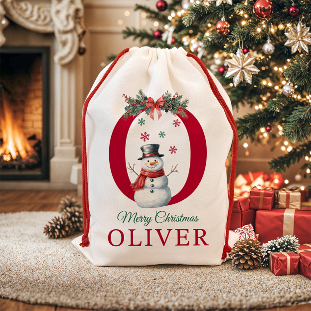 Personalized Monogram Christmas Santa Sack for Gifts | MCGift172