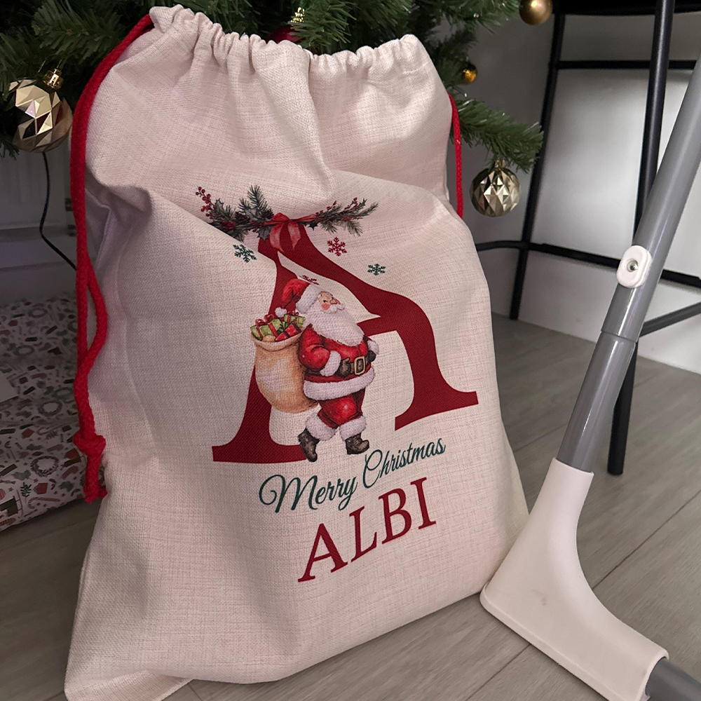 Personalized Monogram Christmas Santa Sack for Gifts | MCGift172