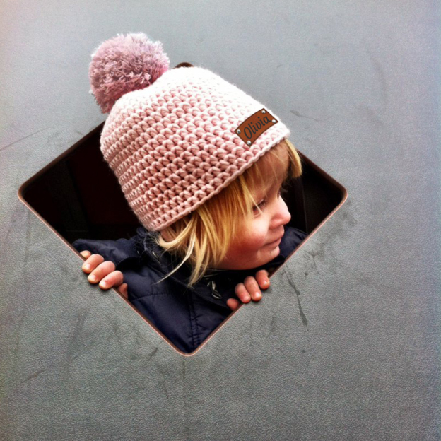 Personalized Embroidery Kid Colorful Pom Pom Hat | HSKid49