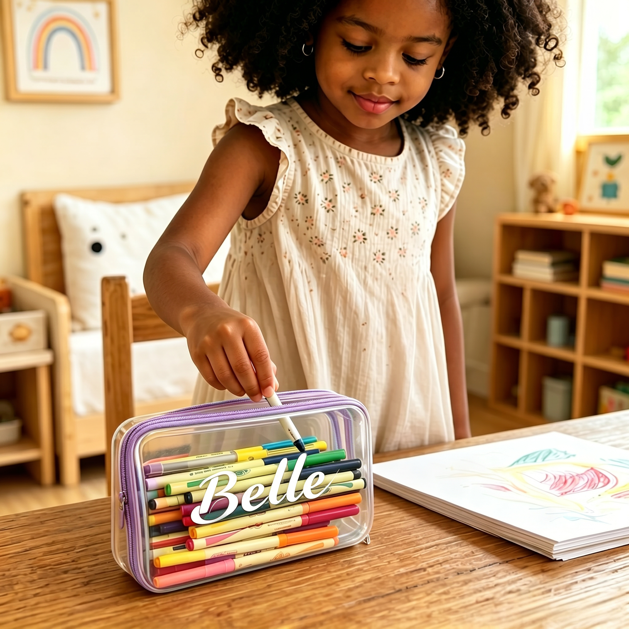 Personalized Kids Hard Shell Zipper Pencil Box | CWPack374