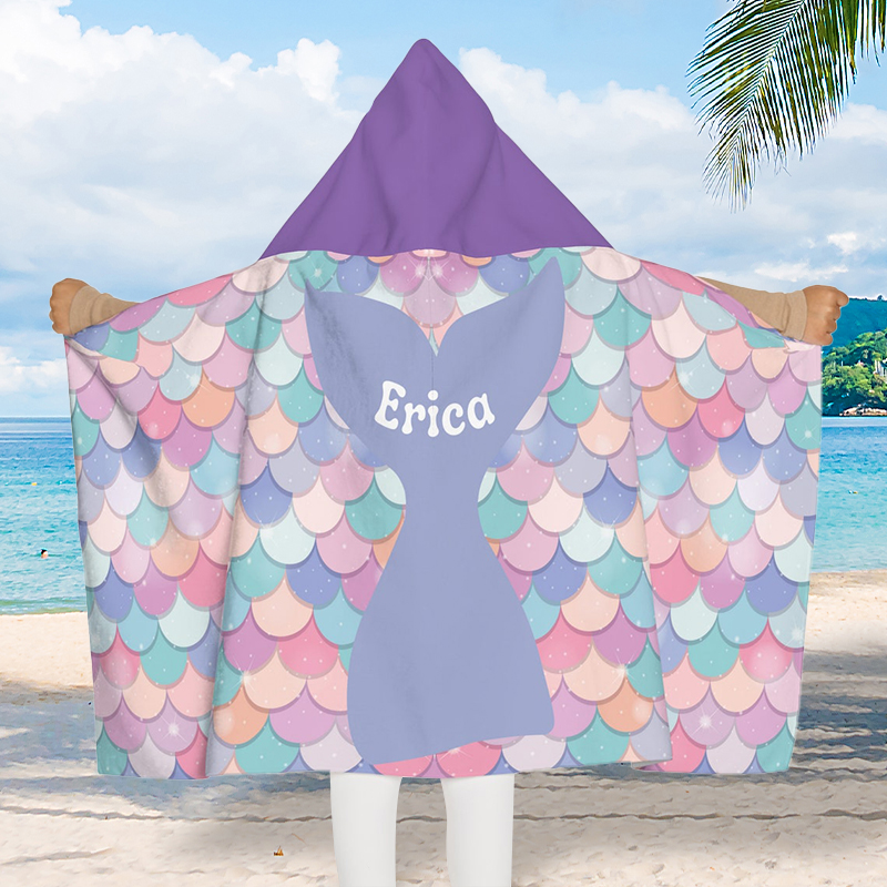 Personalized Hooded Beach Towel for Summer & Beach CWHTowel45
