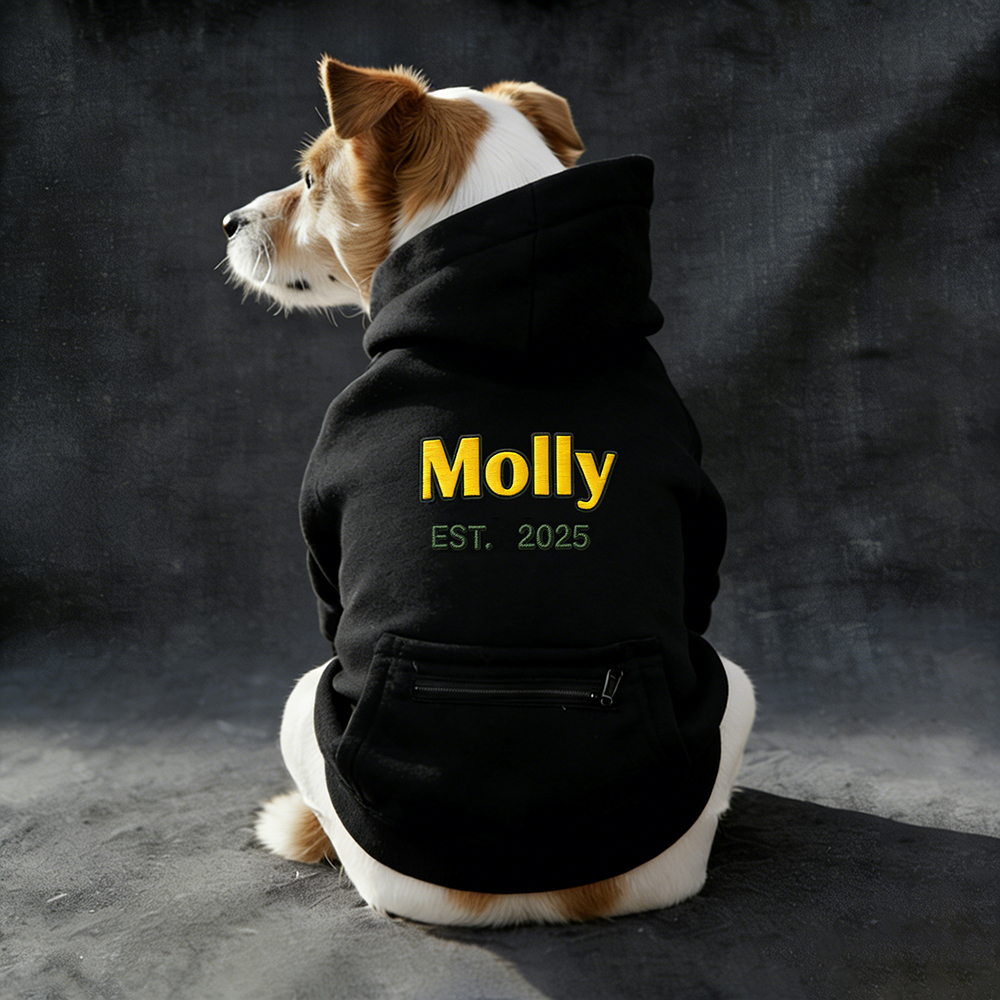 Personalized Embroidered Large Size Puppy Hoodie | BKPet412