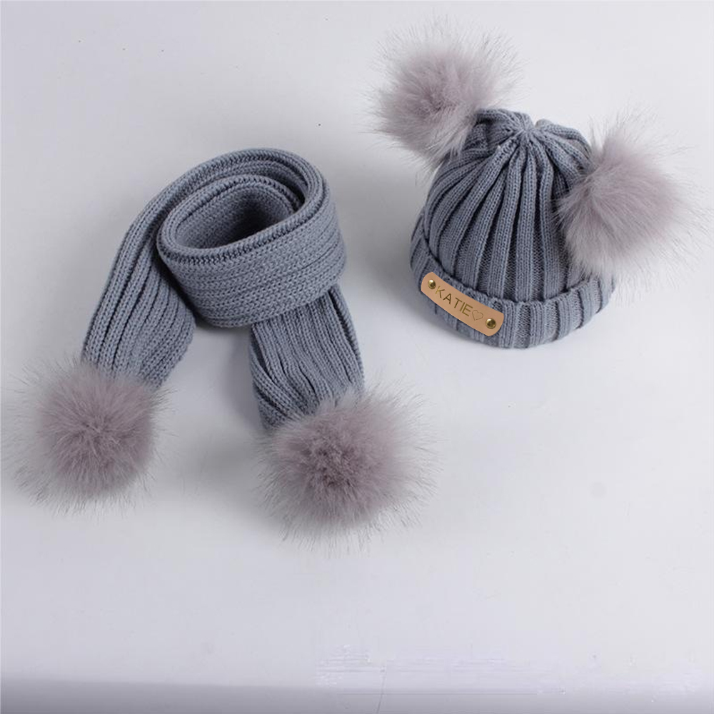 Personalized Name Kid Pom Pom Hat for Comfort & Unique | HSKid09