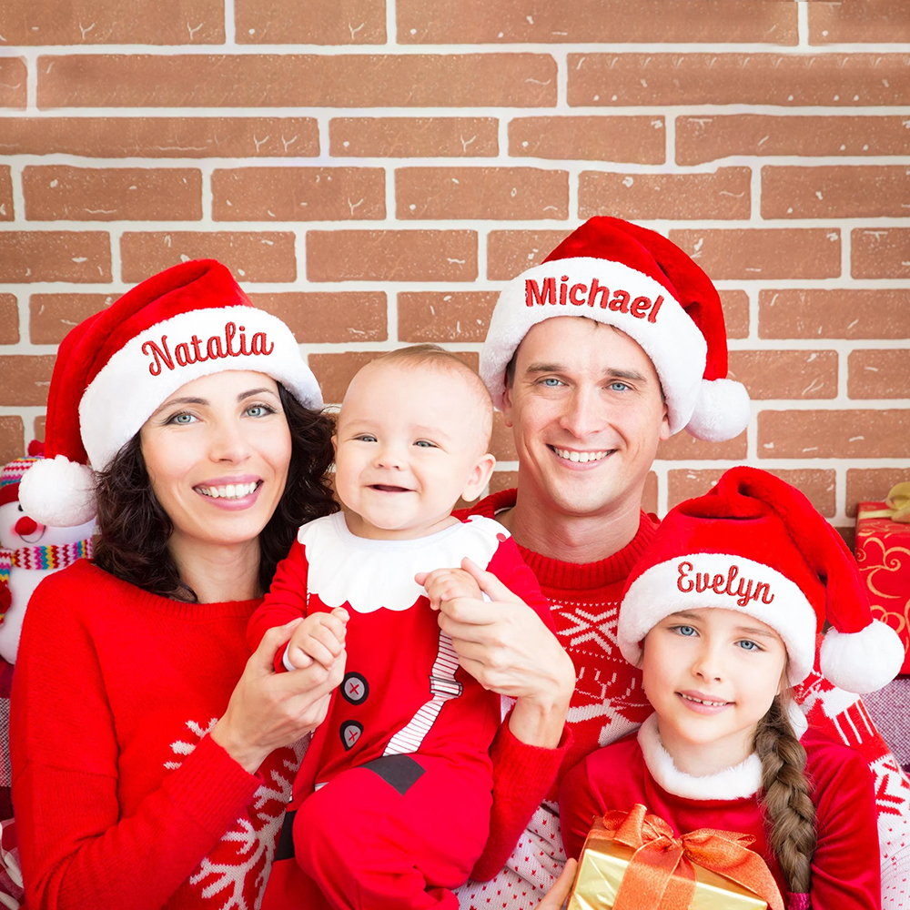 Personalized Plush Velvet Christmas Santa Hat | MCGift52