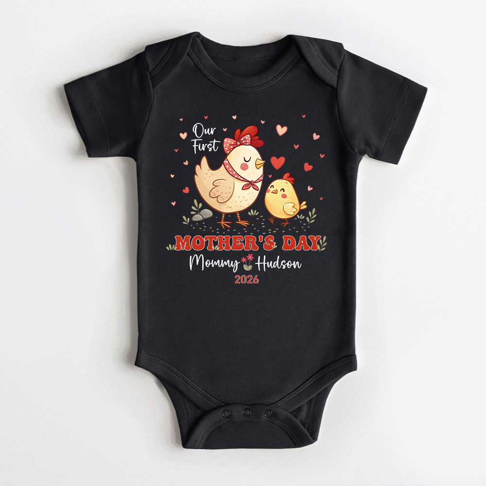 Personalized First Mother's Day Mommy and Baby Outfit | CWFamily128