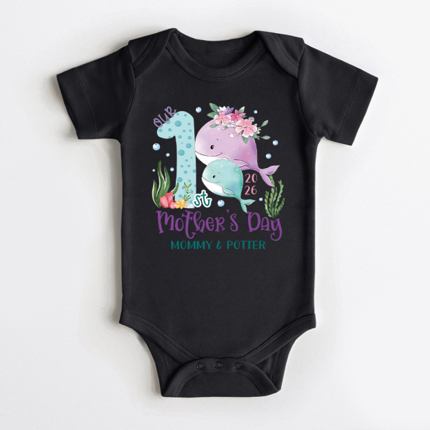 Personalized First Mother's Day Mommy and Baby Outfit | CWFamily129