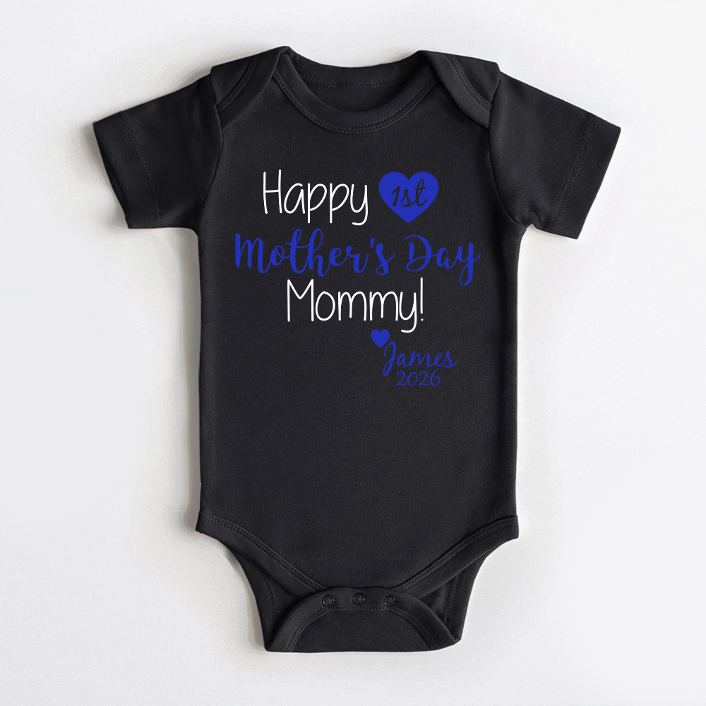Personalized First Mother's Day Mommy and Baby Outfit | CWFamily139