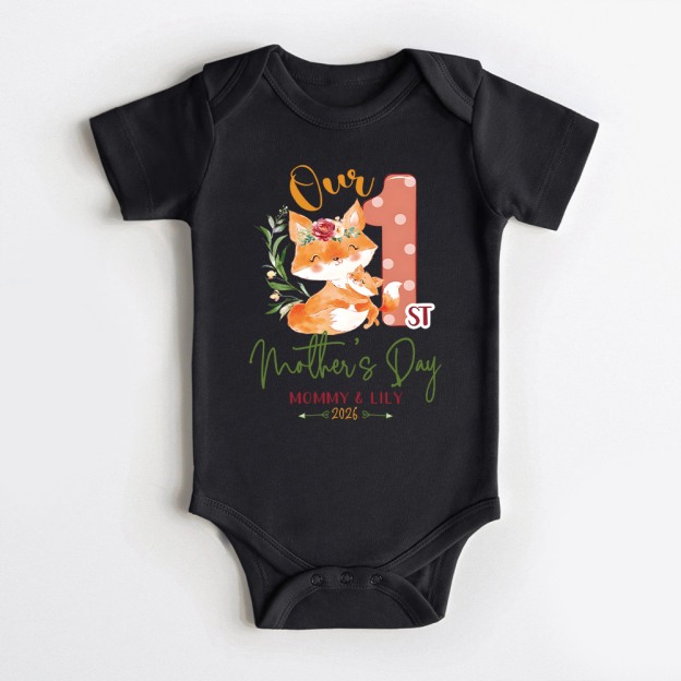 Personalized First Mother's Day Mommy and Baby Outfit | CWFamily137