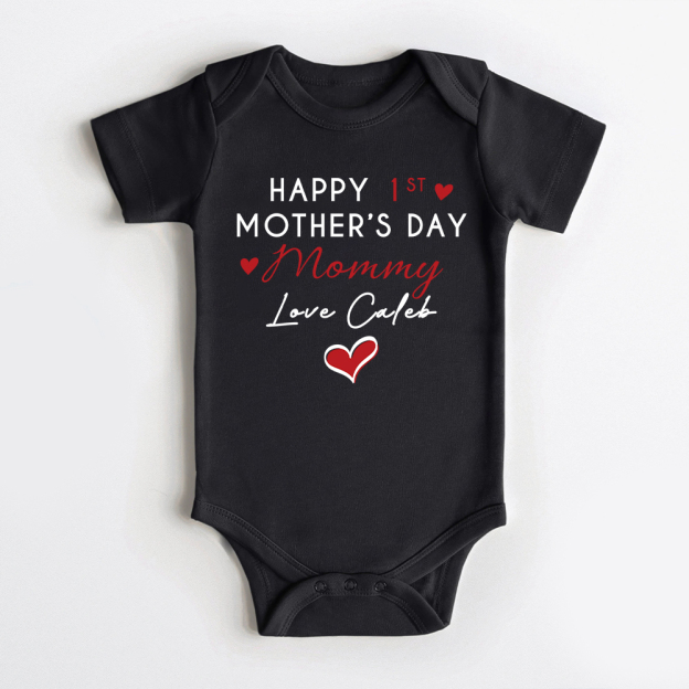 Personalized First Mother's Day Mommy and Baby Outfit | CWFamily140