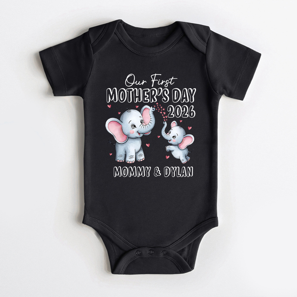 Personalized First Mother's Day Mommy and Baby Outfit | CWFamily142