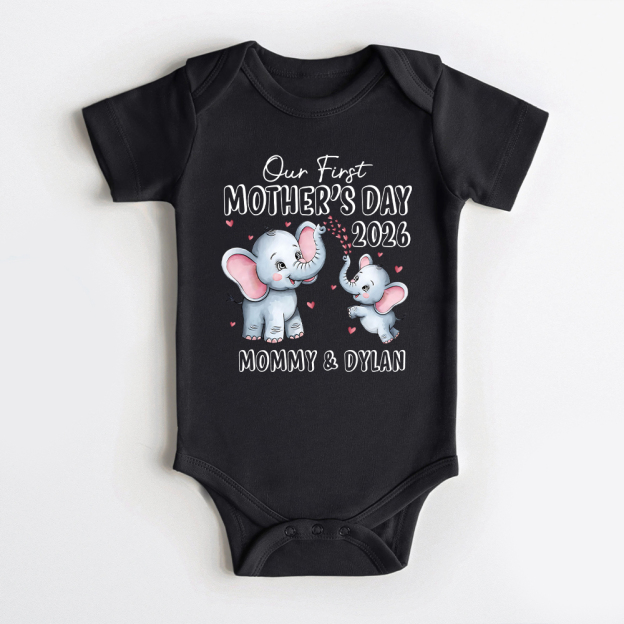 Personalized First Mother's Day Mommy and Baby Outfit | CWFamily142