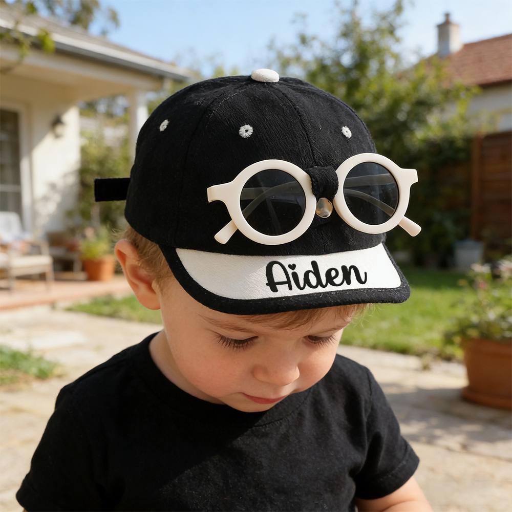 Personalized 2 in 1 Summer Baseball Hat with Sunglasses | CWBeach231