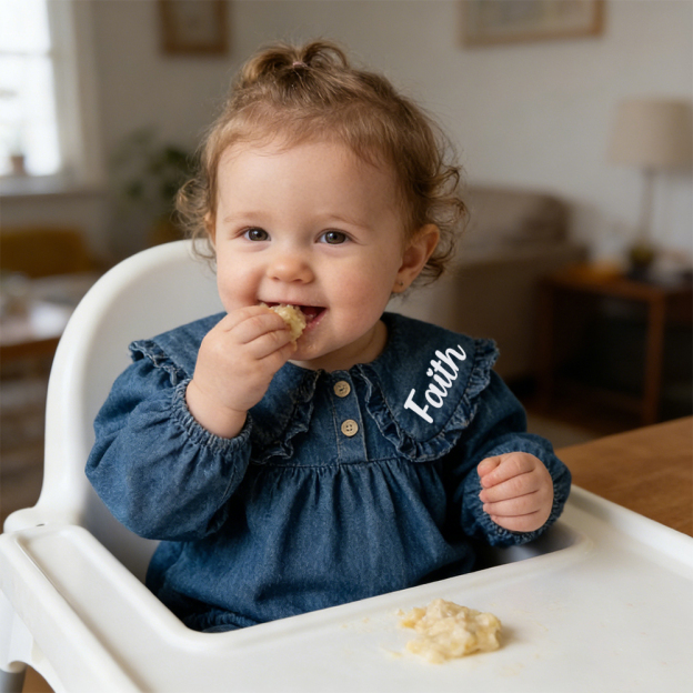 Personalized Baby Girl Vintage Peter Pan Collar Outfit | CWBaby475