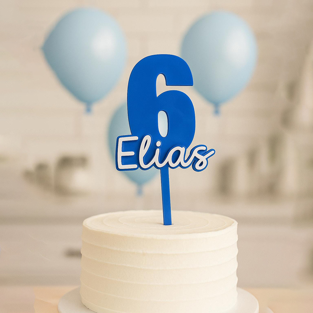 Personalized Name & Age Birthday Cake Topper | CWGift63