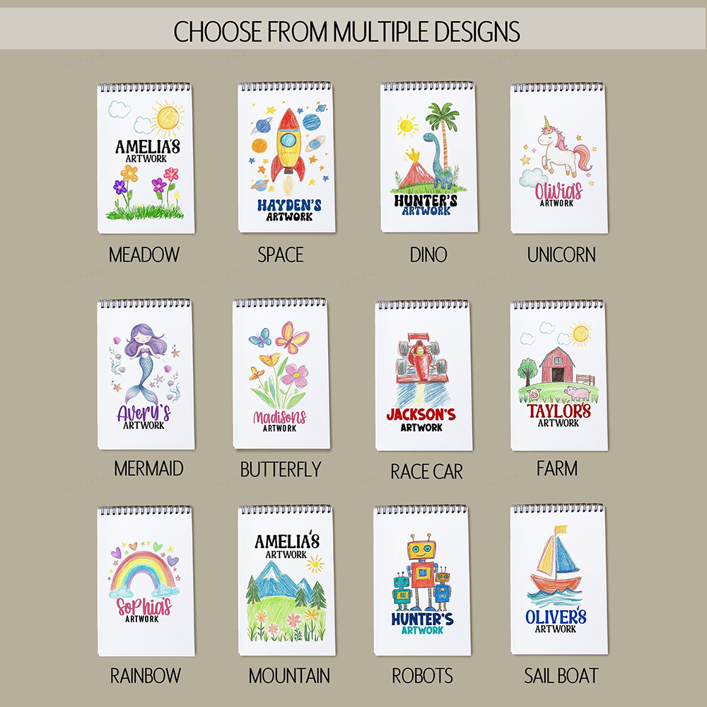 Personalized Kids Drawing Art Sketchbook | CWToy193