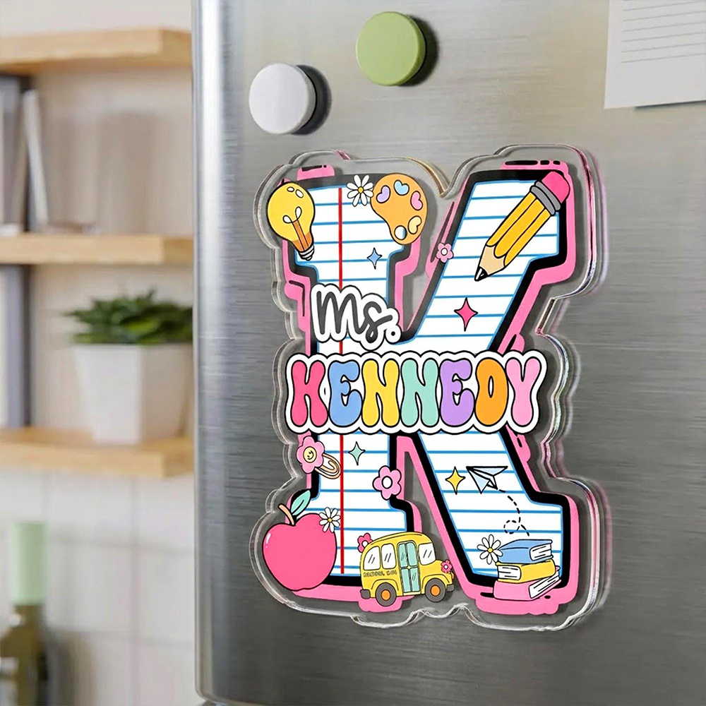Personalized Letter Teacher Name Magnet | CWTeach12