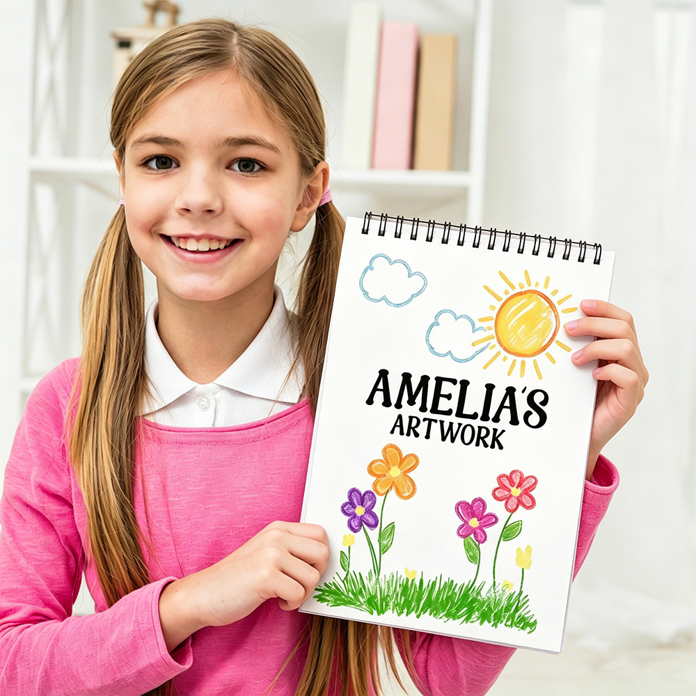 Personalized Kids Drawing Art Sketchbook | CWToy193