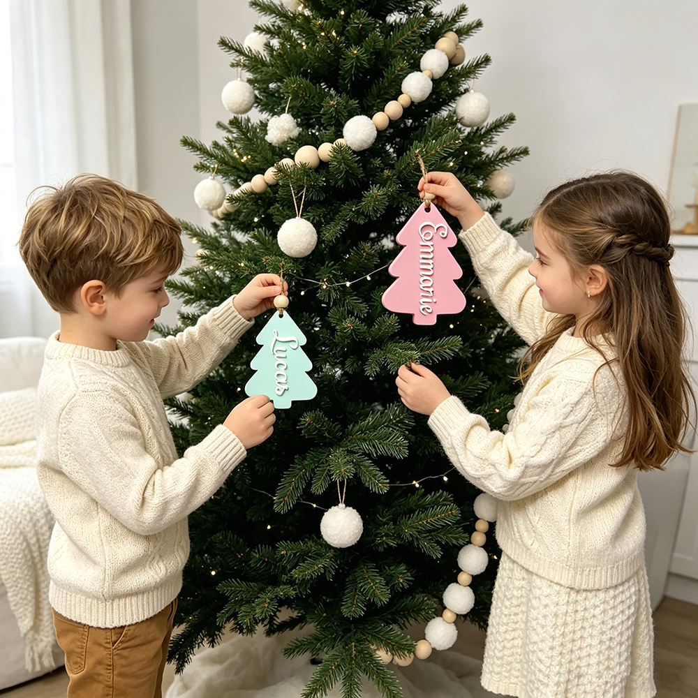 Personalized 3D Printed Family Christmas Tree Tag | MCGift366