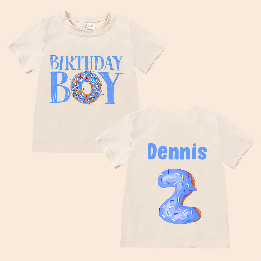 Personalized Donut Sprinkles Theme Birthday T-Shirt | inBirth29