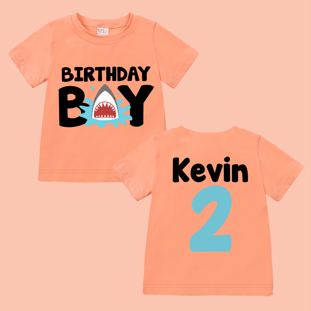 Personalized Boy Shark Birthday T-Shirt | inBirth30