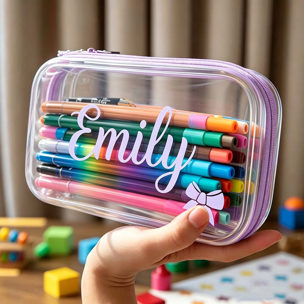 Personalized Kids Hard Shell Zipper Pencil Box | CWPack374