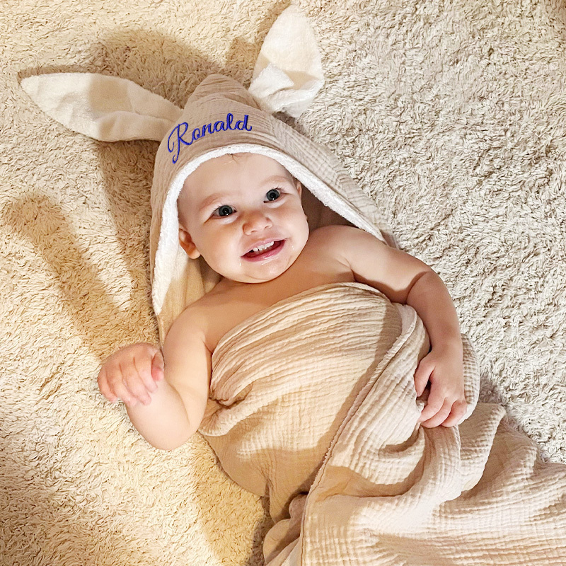 Personalized Embroidered Organic Cotton Cuddle Blanket | CWBaby75