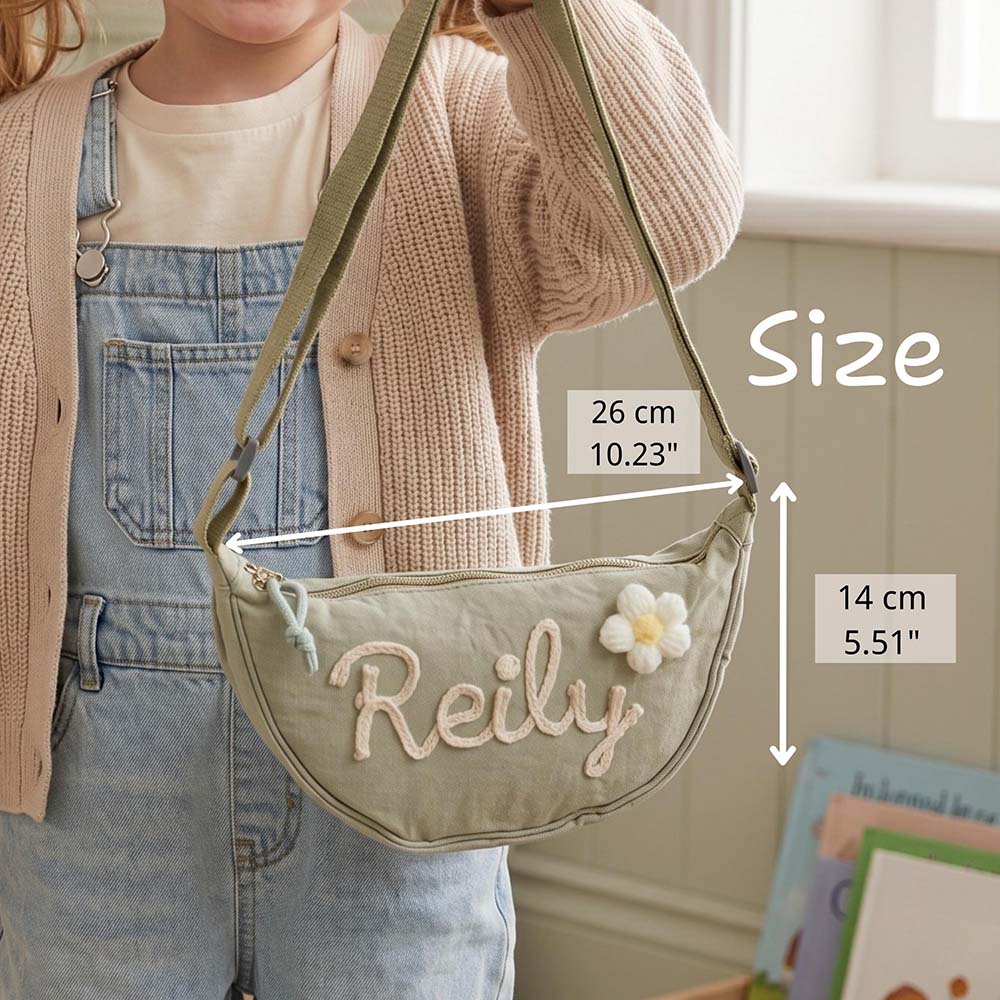 Personalized Hand-embroidered Kids Crossbody Bag | CWPack384