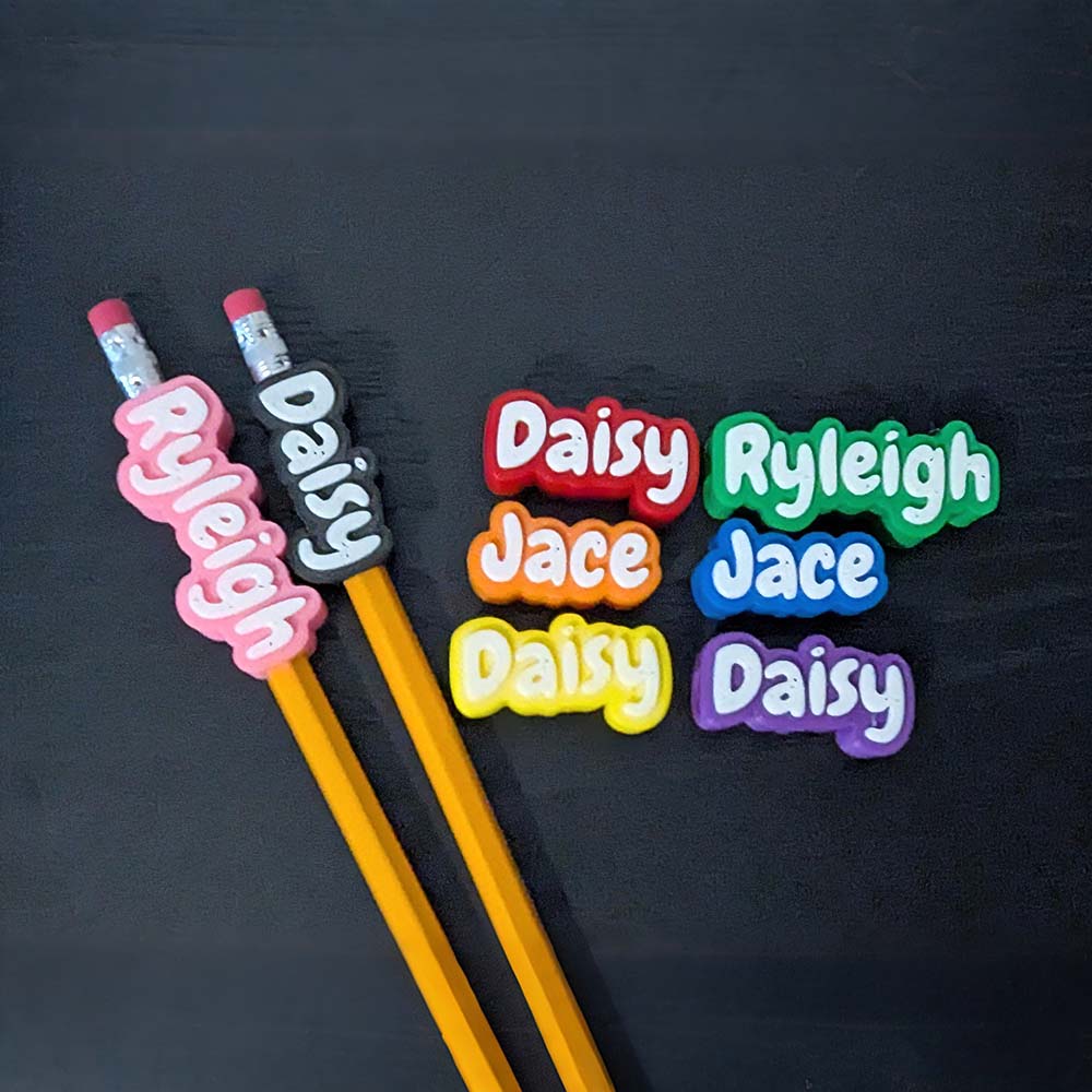 Personalized 3D Printed Kids Pencil Toppers | CWGift77