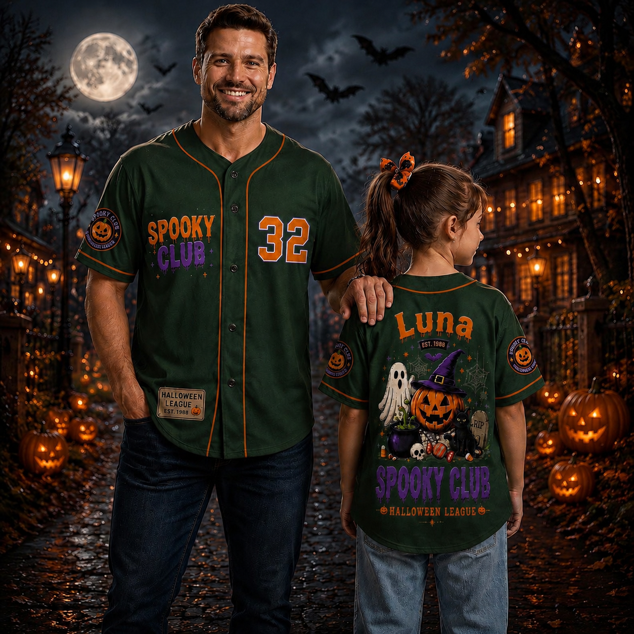 Personalized Halloween Button Up Baseball Jersey For Kid & Adult | CWHalloween90